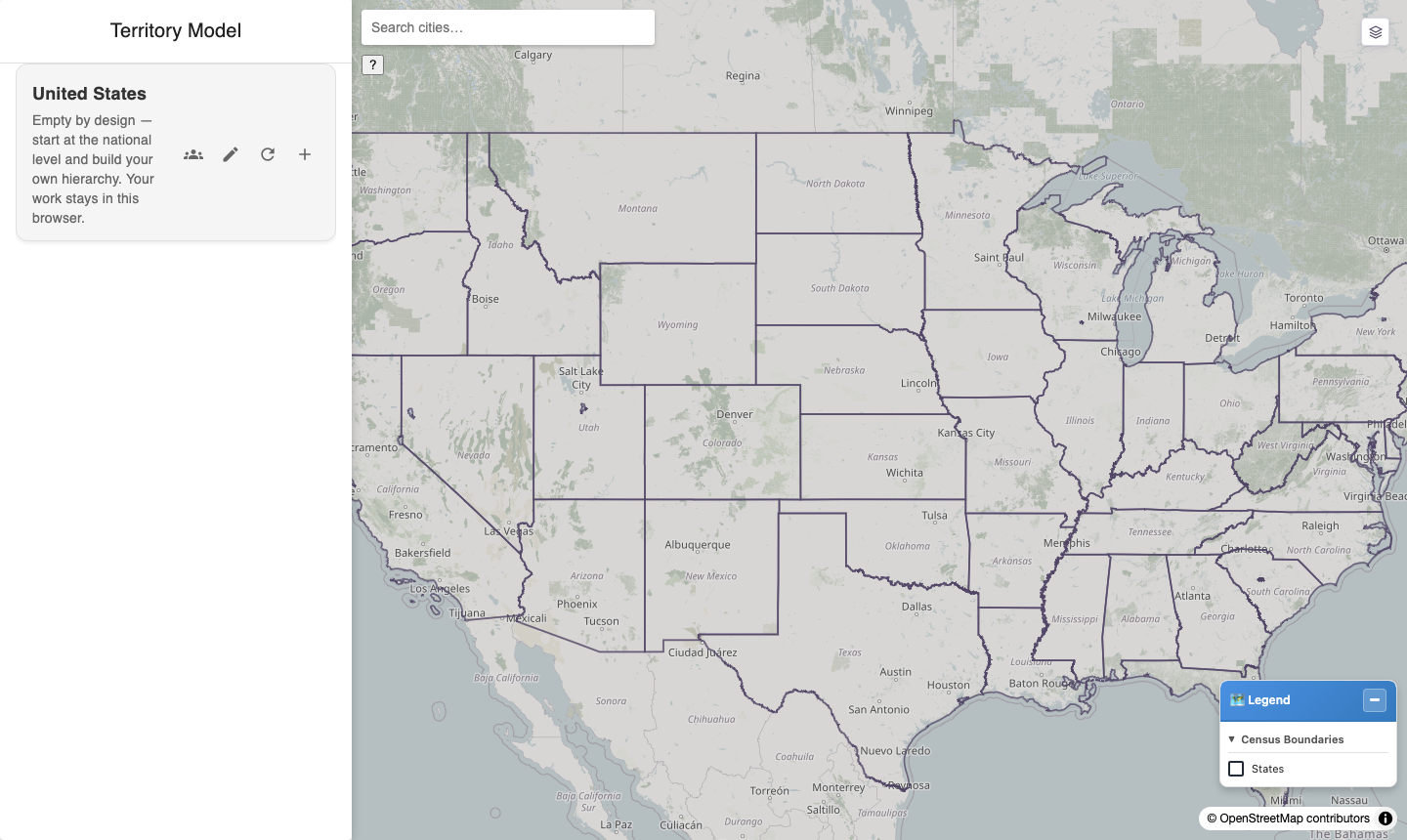 Territory Mapper on first open